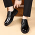 Men's Leather Oxford Shoes for Business and Office Wear Comfortable Slip-Resistant Flats